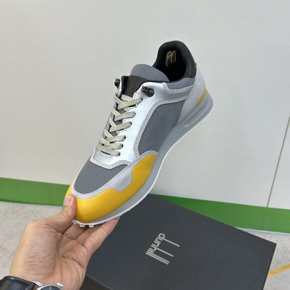 Dunhill Mens Daily Breathable Sports Shoes Yellow/Gray - Picture 9 of 10